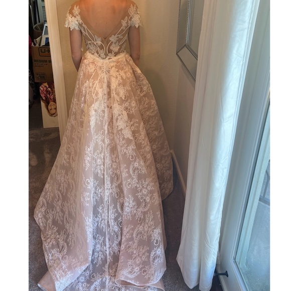 Tarik Ediz 93627 Lace Embroidered Wedding Dress - Picture 8 of 10